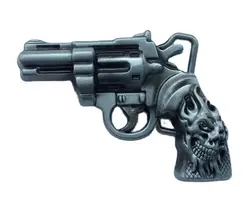Western Cowboy Gun Skull DIY Belt Buckle for 4cm wideth belt with continous stock