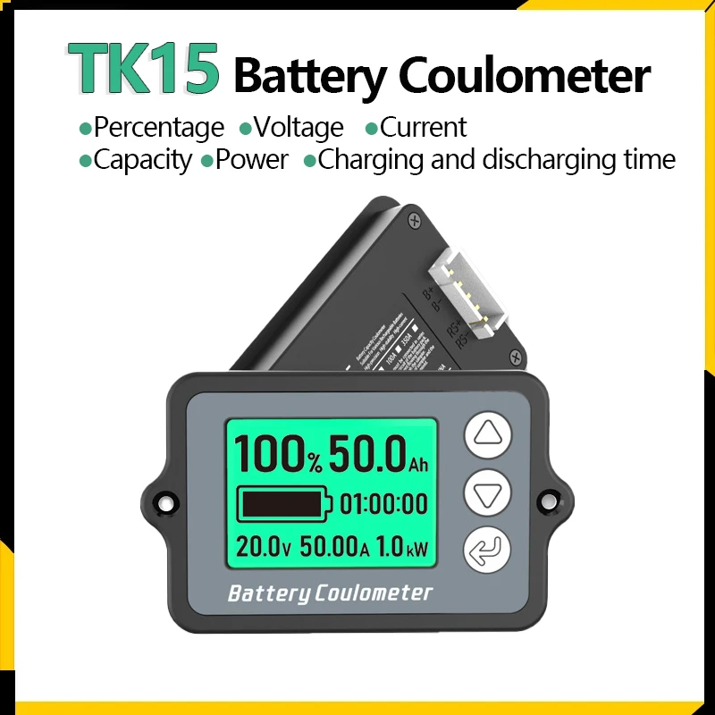 TK15 Battery Coulometer 80V 50/100/350A Professional Precision Battery Capacity Tester Lithium Battery Monitor for Electric Car