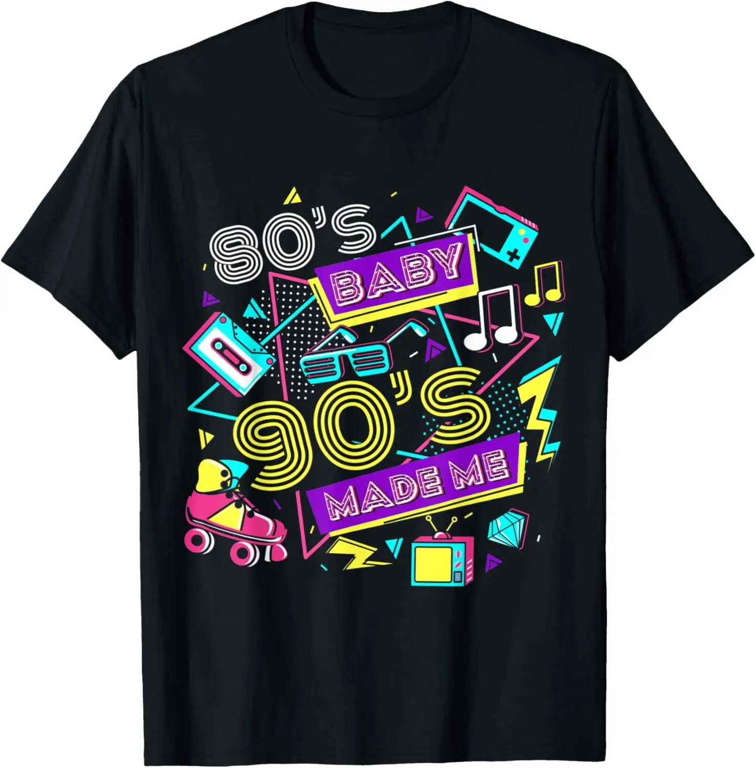 Retro 1980s 80's Baby 1990s 90's Made Me Vaporwave Nostalgia T-Shirt