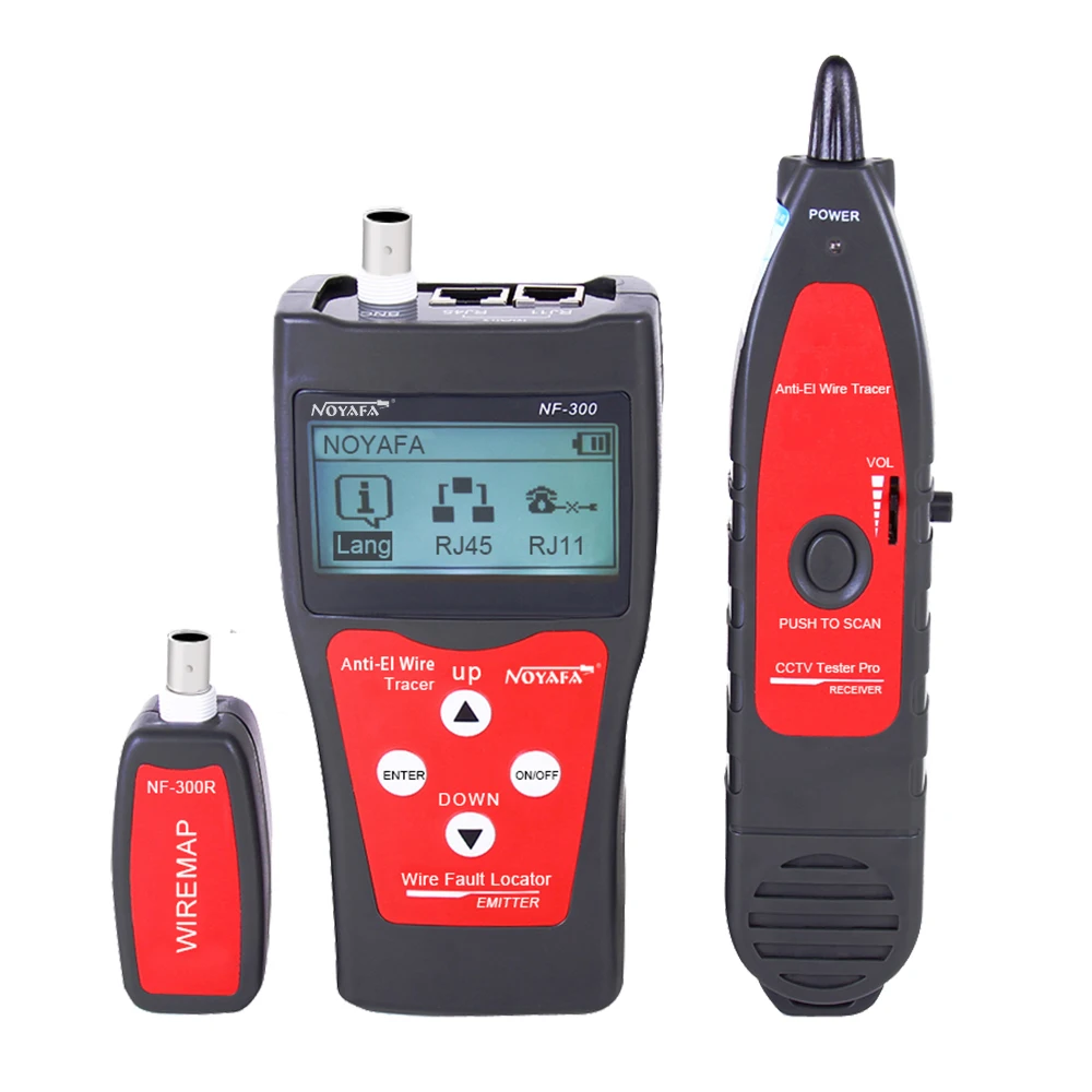 NOYAFA NF-300 Network Coax Cable Tester Measure RJ45 BNC Cable Length Anti-Interference Wire Locator Network Monitoring Tracker