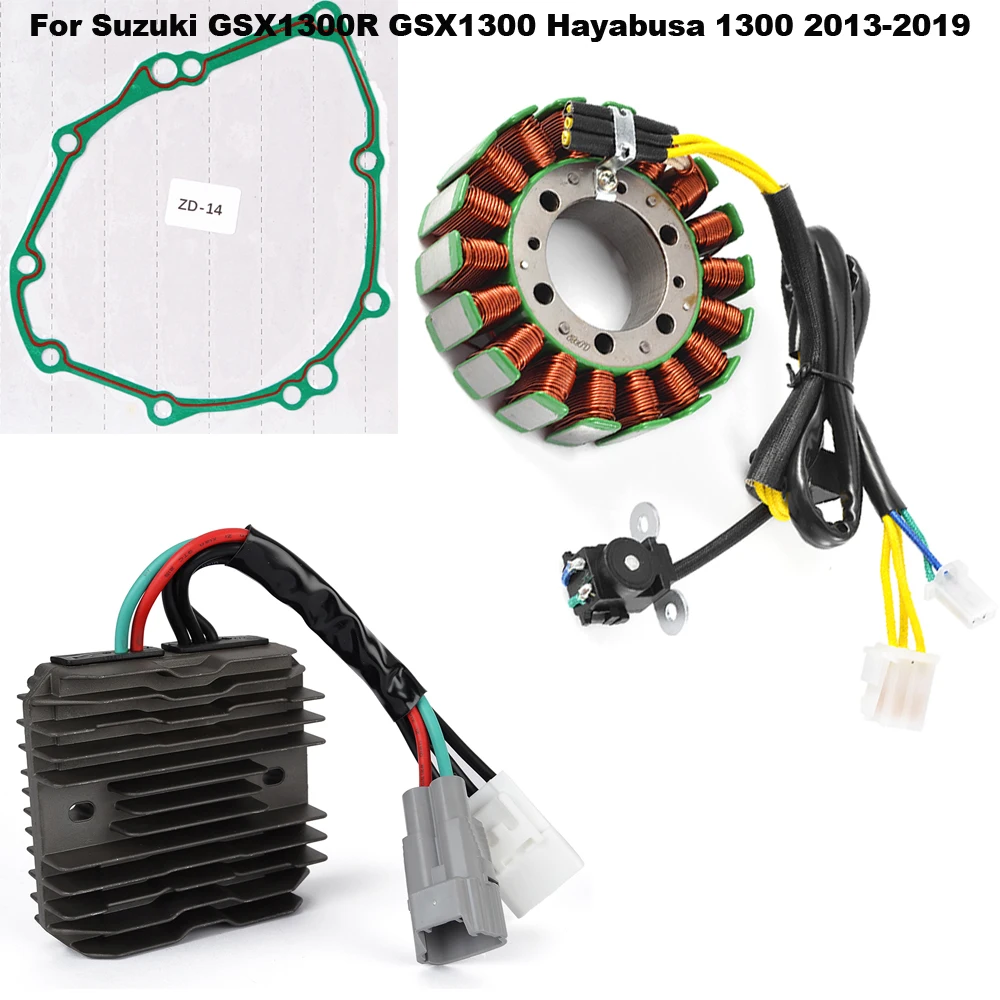 

Motorcycle Magneto Stator Coil Rectifier Gasket Set For Suzuki GSX1300R GSX1300 Hayabusa 1300 2013-2019 2014 2015 2016 2017