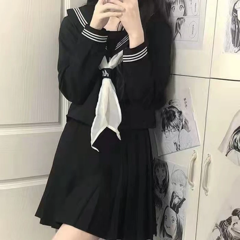 Japanische schuluniform jk uniform mädchen S-XXL jk japanischer college stil anzug sailor kostüm frauen sexy hemd falten rock