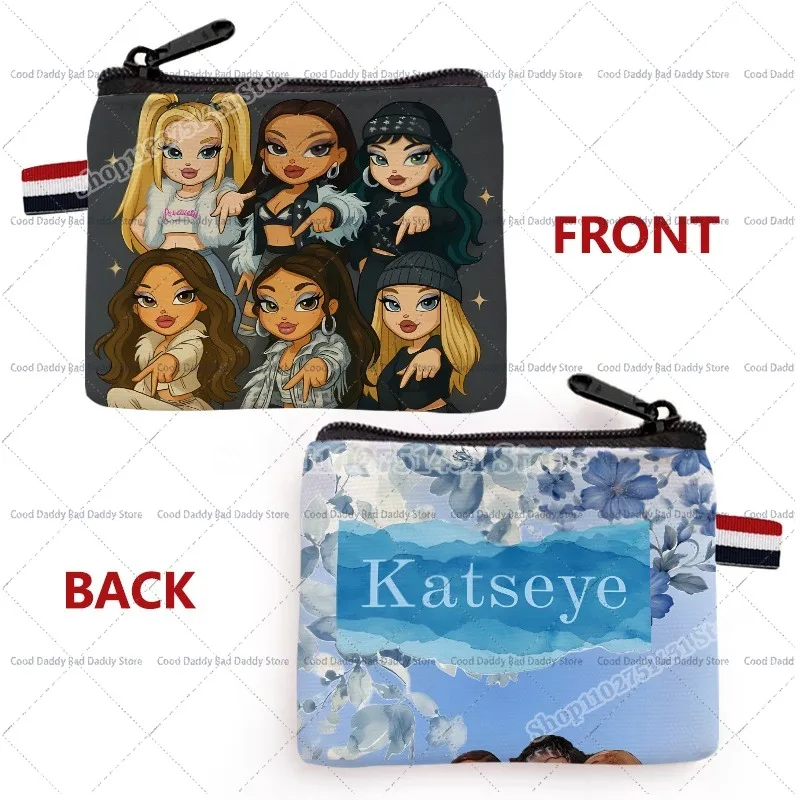 Fashion K-Katseye Sublimation Wallet Coin Purse Portable Wallet Women ID Card Storage Bag Female Cute Small Bags Birthday Gifts