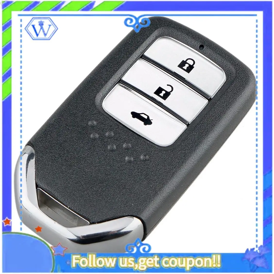 

M46K-Car Smart Remote Key 3 Button 433Mhz ID47 Chip For Honda City/Jazz/Civic/Grace 2015 KR5V2X
