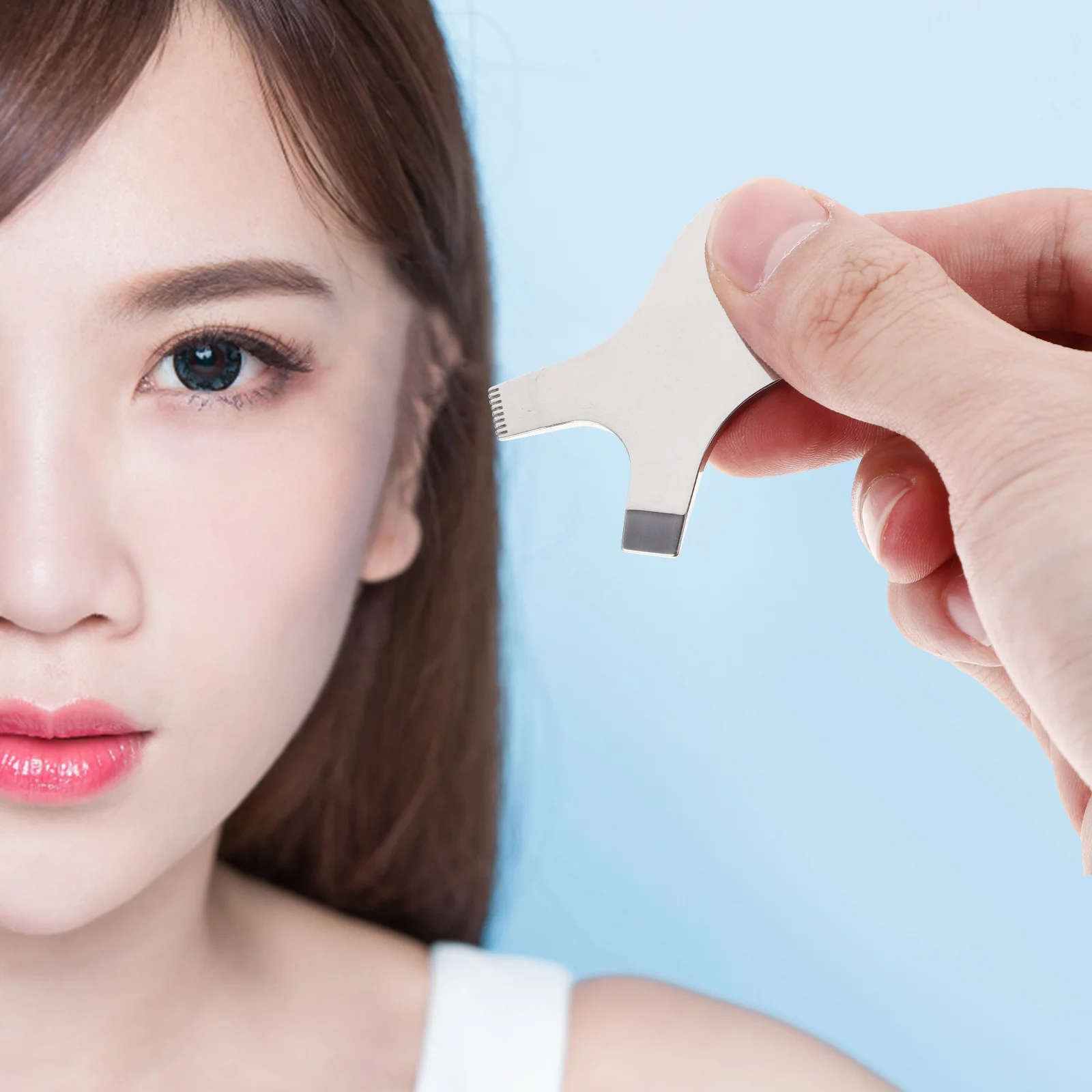 فرشاة رموش على شكل حرف Y لتجعيد الرموش ورفعها، مشط للتطعيم، أدوات مكياج محمولة قابلة لإعادة الاستخدام، لصالونات التجميل والاستخدام المنزلي