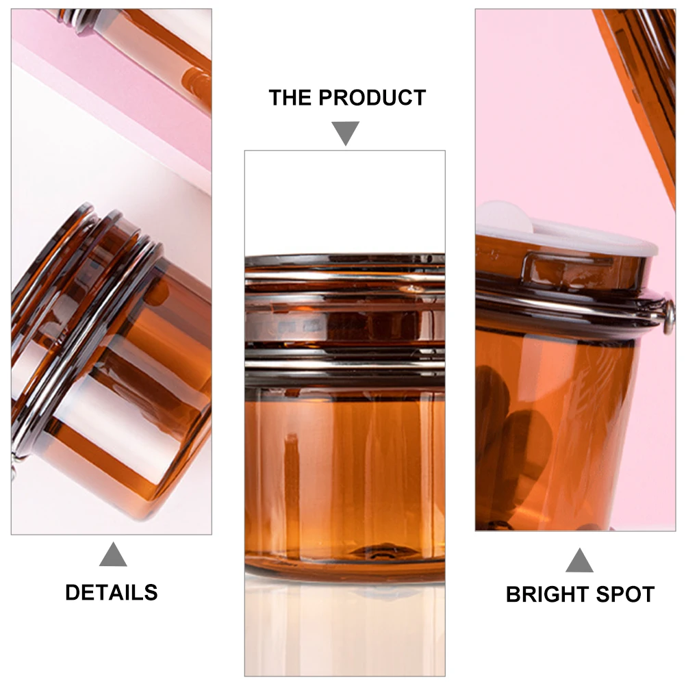 

5pcs Empty Cream Jar Screw Lotion Bottle Travel Skincare Packaging Reusable Sample ContainerPortable Fit Handbag Gym