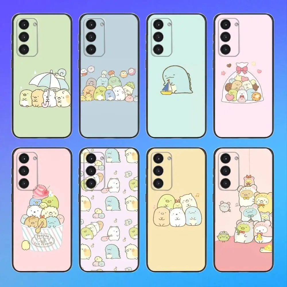 

Sumikko Anime G-Gurashi Phone Case For Samsung A73,A72,A71,A70,A53,A52,A51 Black Soft Case