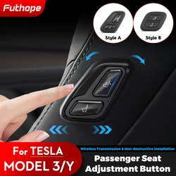 Futhoope pulsanti interruttore Wireless per la regolazione del sedile Copilot per Tesla Model3 modello Y 2021-2024 aggiornamento telecomando copilota Refit