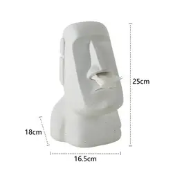 Tissue Holder Statue Design Lightweight Storage Ceramics Easter Paper Towel Box   Napkin Holder  Living Room Supply