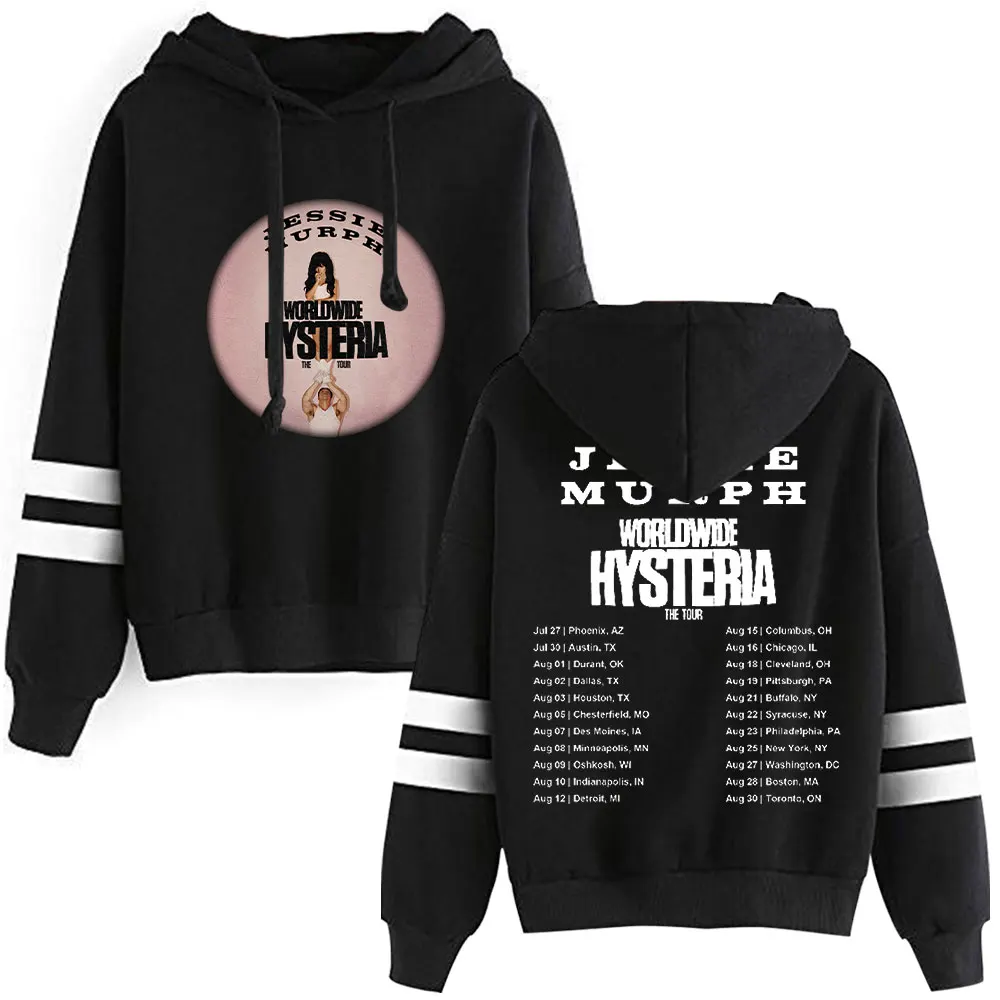 

Jessie Murph 2025 Worldwide Hysteria The Tour Merch Pocketless Parallel Bars Sleeve Sweatshirt Man/Woman Hoodie Streetwear