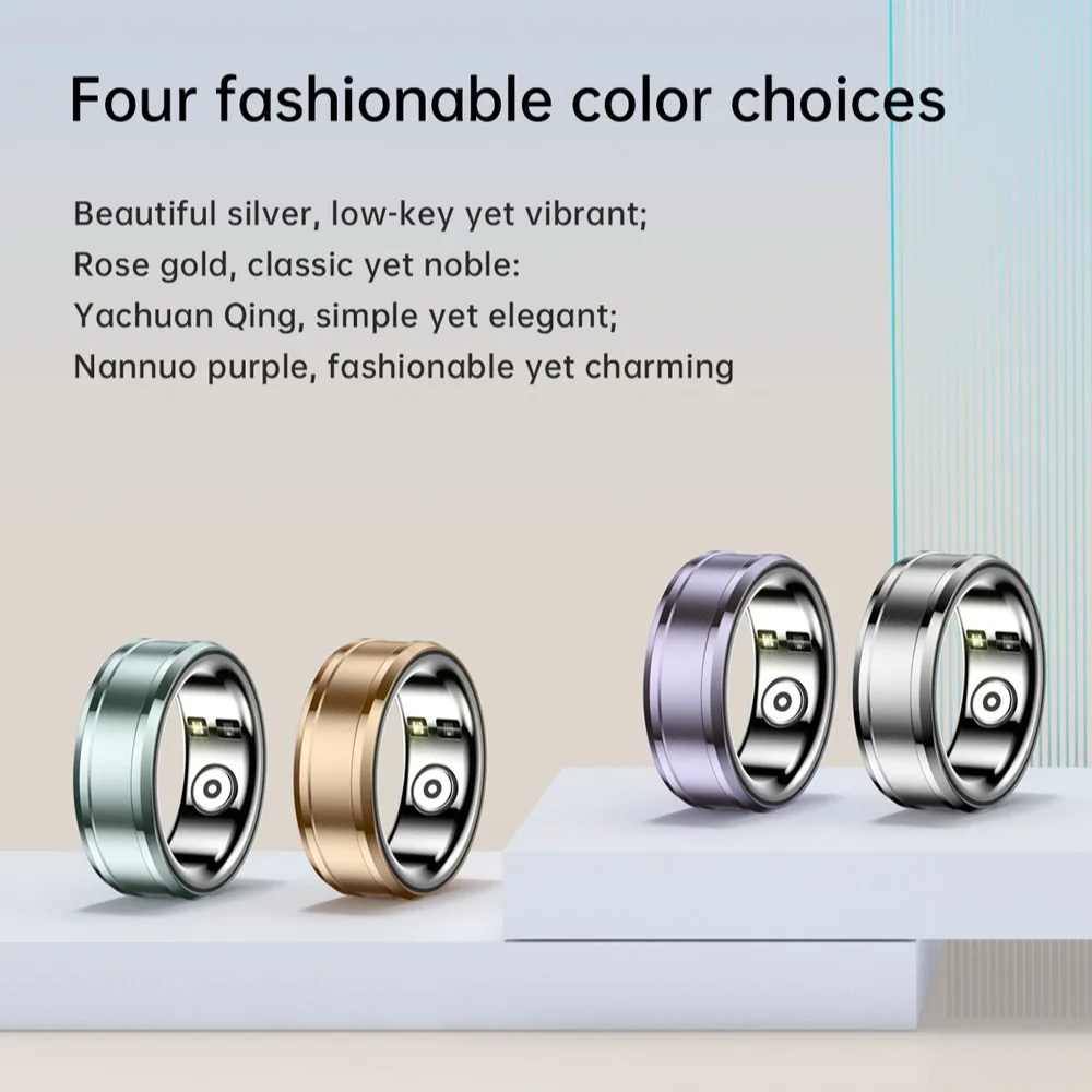 2026 New Wearable Smart Ring Fitness Tracker Pedometer Heart Rate SpO2 Body Temperature Trend Recording Accessory Tool