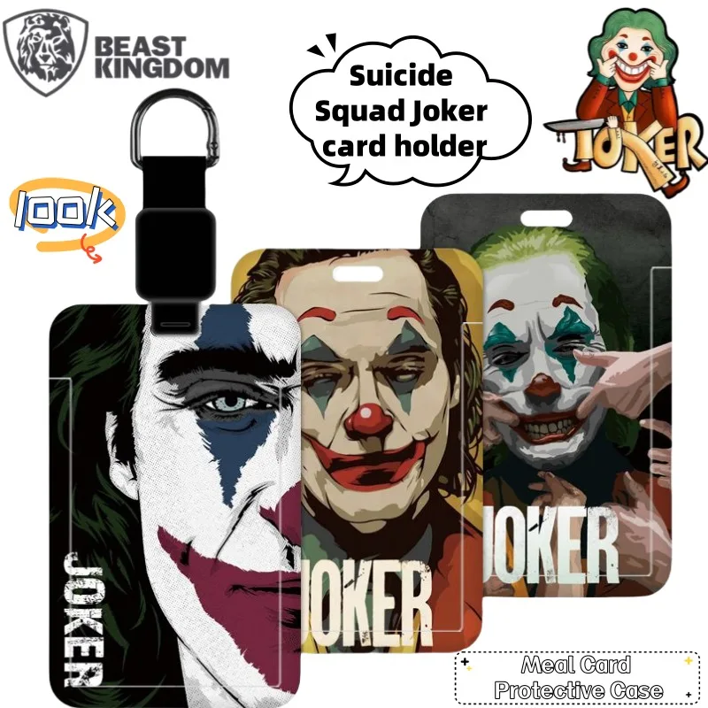 New BeastKingdom Suicide Squad Joker Personalized Creative ID Card Holder with Cartoon Anime Accessories for Student Meal Cards