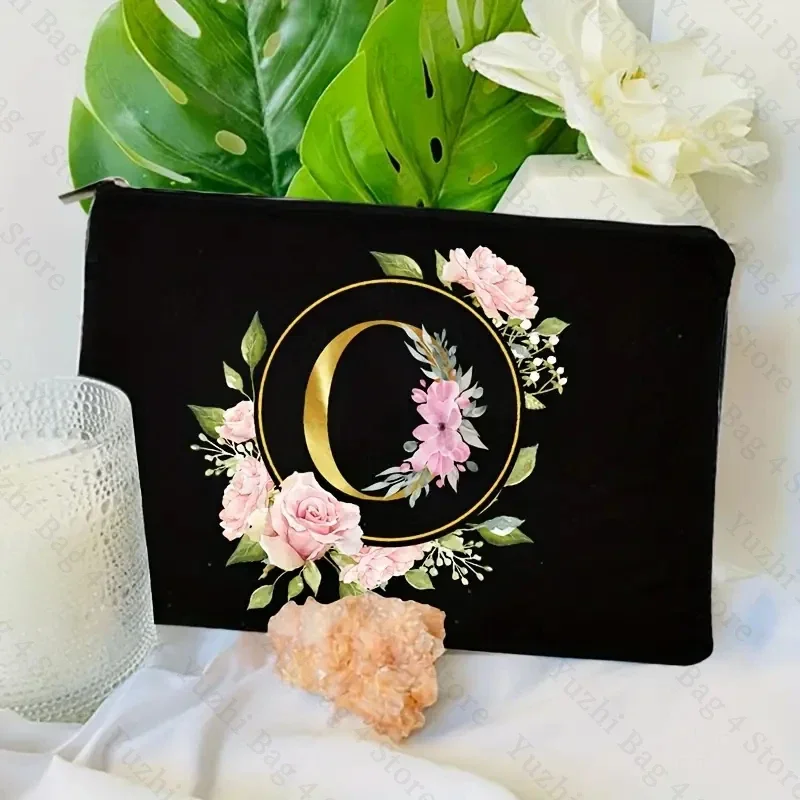 

Letter Wreath Pattern Makeup Bag Organizer Travel Sisters Bachelor Party Makeup Box Gift Back To School Season Teacher Day Gift