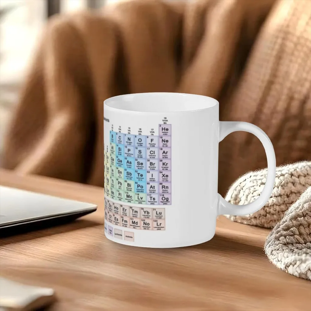 Periodic Table with all Element Names Ceramics Coffee Mug  Thermal Color-changing Birthday Gift Back To School Mug