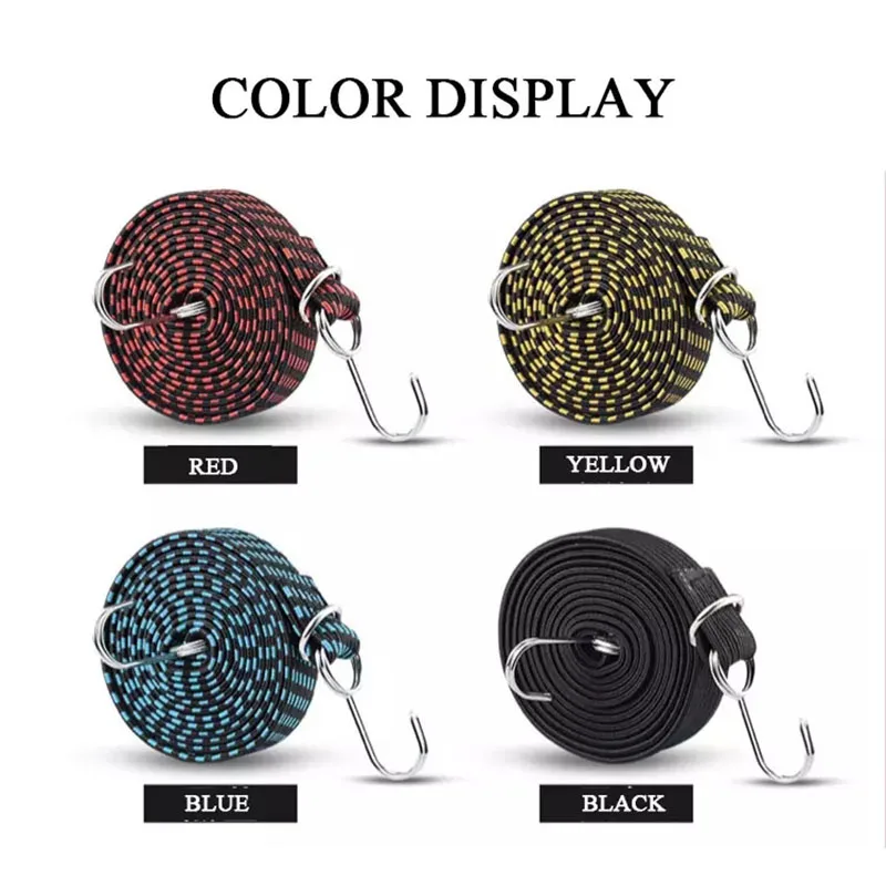 Bicycle Accessories Elastics Rubber Luggage Rope Cord Hooks Bikes Rope Tie Motorcycle Luggage Roof Rack Strap Fixed Band Hook