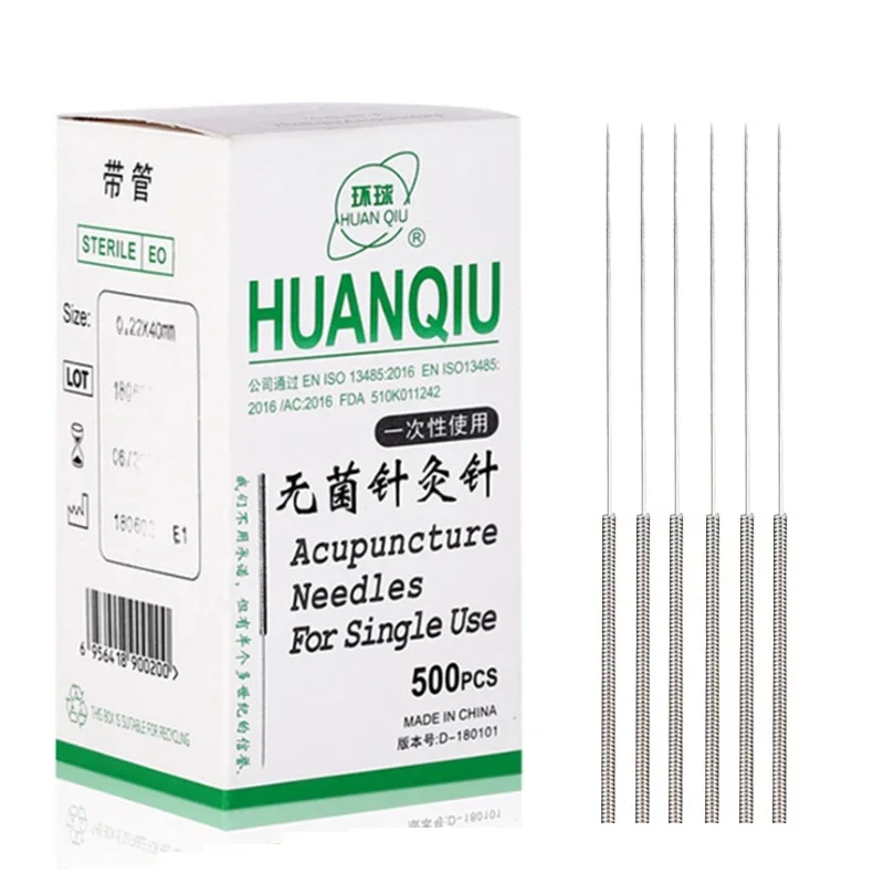 500pcs /box Acupuncture Needle Huaqiu Sterile Disposable Beauty Acupoints Massage Masajeador