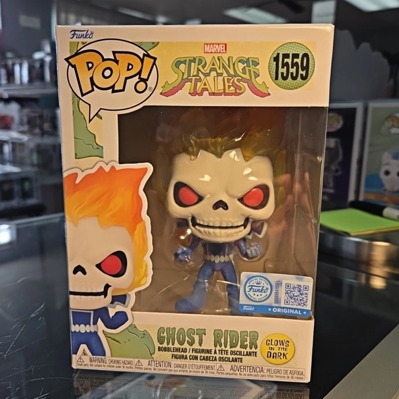 

Funko POP Original Marvel Ghost Rider Glow-in-the-Dark Edition #1559 Action Figure Collectible Trendy Toy Ornament Doll Gift