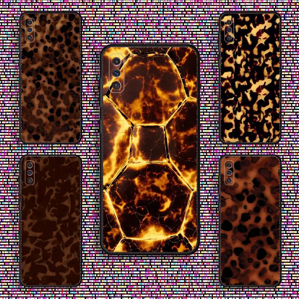 

Stylish Tortoiseshell Pattern Phone Case For Samsung S 25,24,23,22,30,21,10,9,Ultra,Plus,Lite,FE,4,5 G Black Soft Case