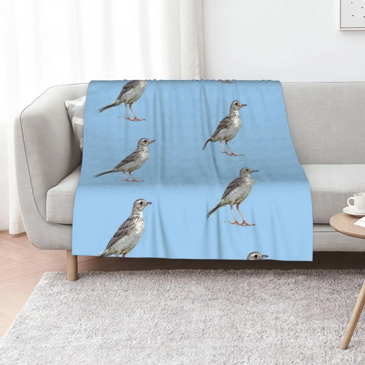 

Sprague's Pipit Color Design Throw Blanket Portable Lightweight Blanket for Travel Camping