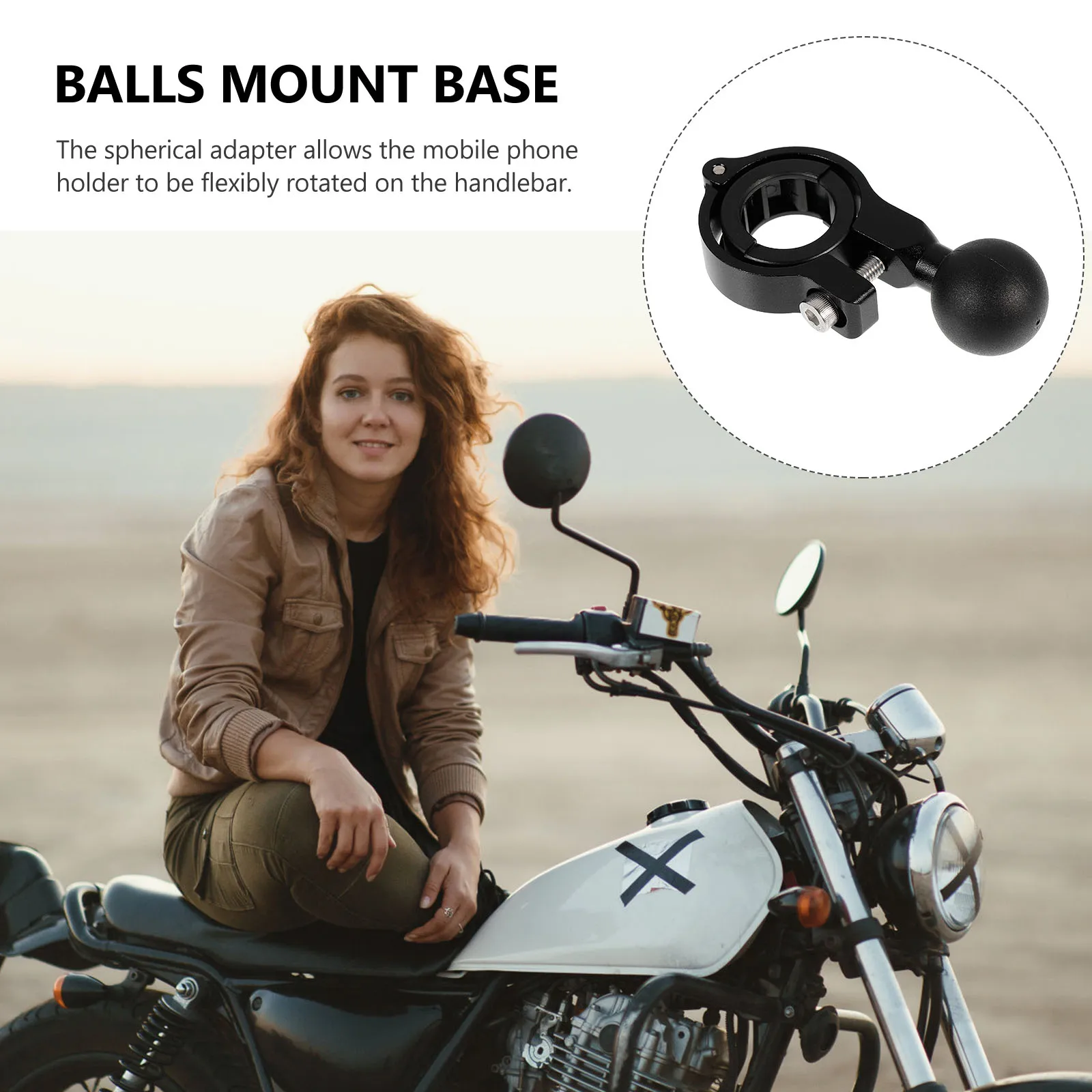 

1 set 1 Set Aluminum Alloy Phone Holder Balls Mount Base For Motorcycle Handlebars Stable Universal Stand Rugged Road Use