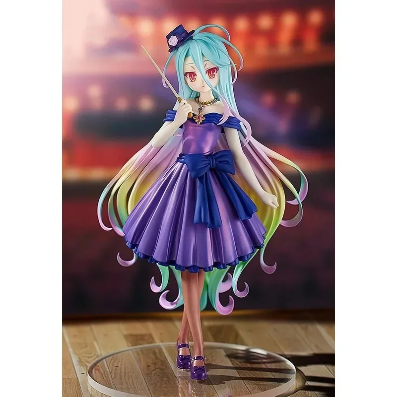 Genuíno original gsc pop up desfile shiro nenhum jogo sem vida anime figura pvc 21cm modelo colecionável bonecas estatueta ornamento presente