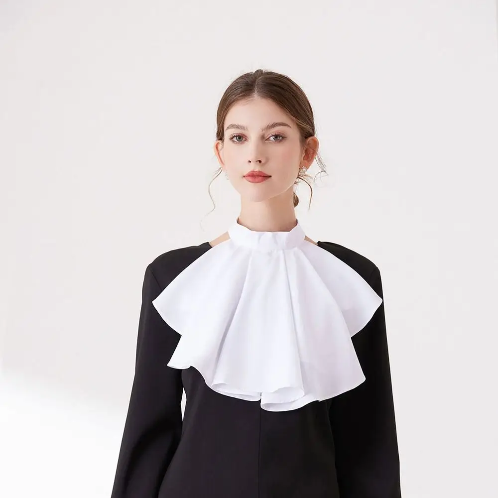 Cameo Detachable Renaissance Collar Vintage Layered Elizabethan Neck Ruff Elegant Victorian Costume Ruffled Collar Cosplay