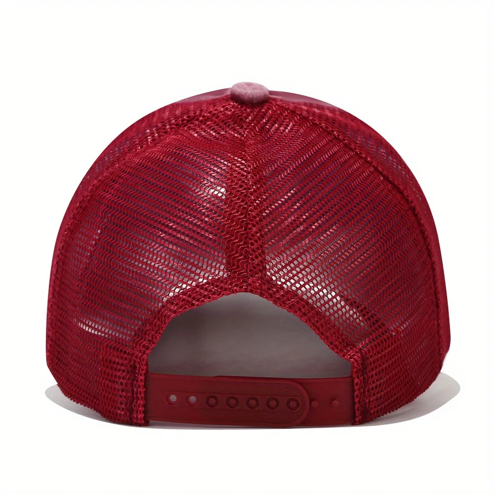 Men's and women's baseball hats, retro sports casual mesh breathable curved brim hat