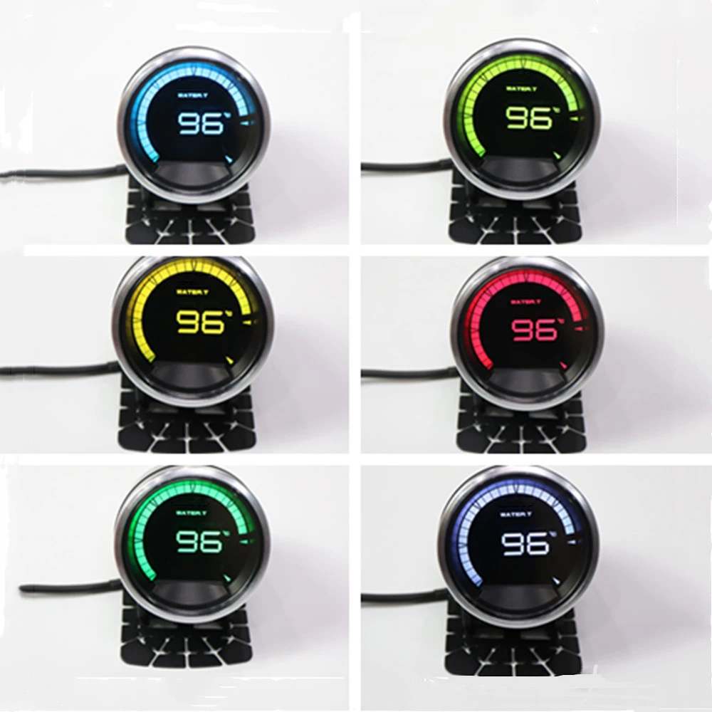 

62MM 2.5 Inch Car Meter Multifunction Instrument Oil&Water Temperature Oil Press Turbine RPM OBD LCD Display Universal