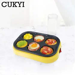 CUKYI Wheel Cake Machine hamburger maker Red Bean Cake maker DIY snack for child Non-Stick coating 6 Holes household kitchenware