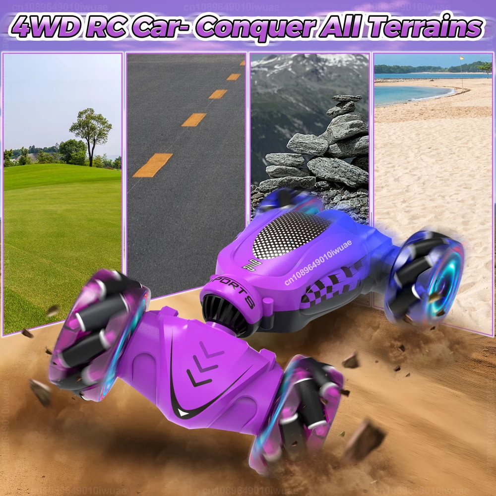 Twist Stunt RC Car Dziecięcy dwustronny Flip 360° °   Obrót 2.4G Gest Indukcja Deformacja Drift Wspinaczka Samochód Zabawka Prezent dla dzieci