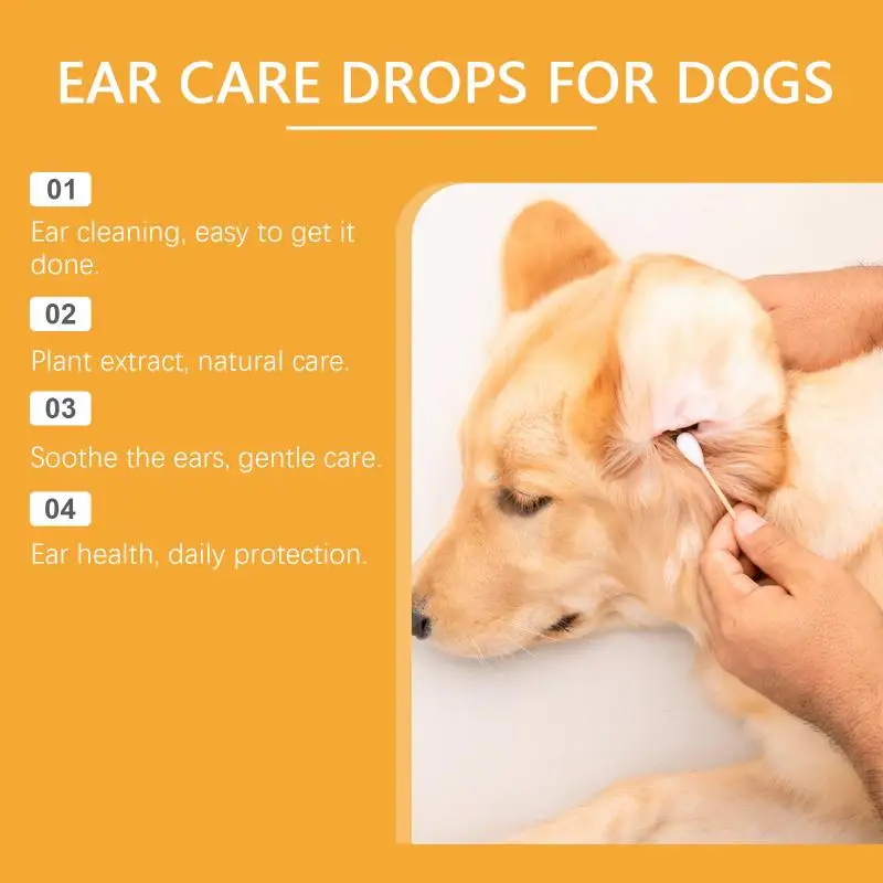 Yegbong Pet Ear Cleaning Drops Remove Wax Dirt Relieve Itchy & Odor Gentle Daily Care For Puppy Kitten.. - view 3