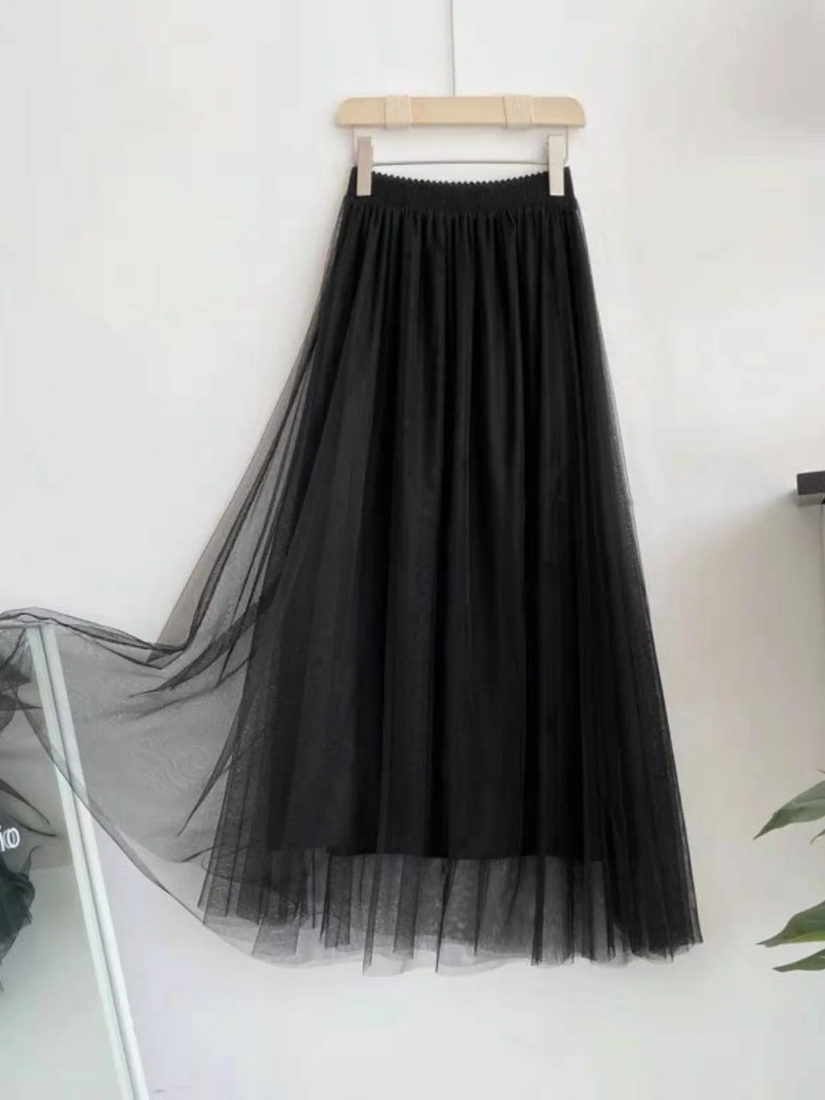 Hoge Taille Midi Rok Eenvoudige Ele A-lijn Chiffon Rok Vrouwen Faion Zomer Nieuwe Sle F-Lengte Rok Stand fit