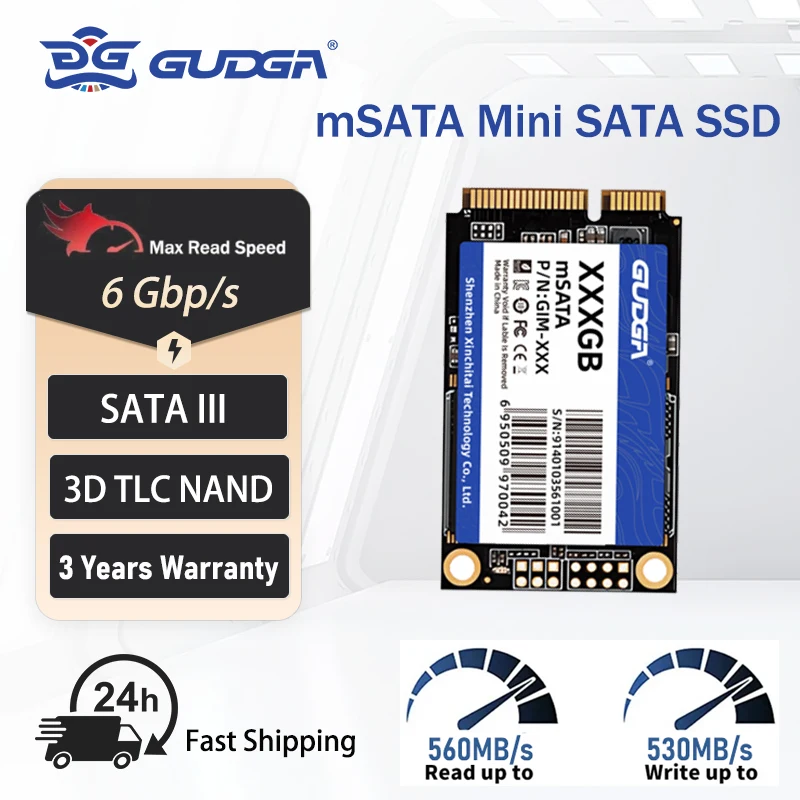 Gudga msata mini sata ssd 512 gb 128 gb 256 gb 1 tb 2 tb sataiii interno mini sata unidade de estado sólido para laptop eth unidade ssd unidade ssd para laptop disco rígido unidade ssd para unidades de computador SSD