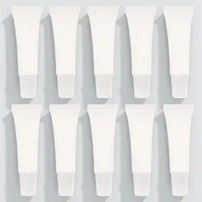 Mini tubos vazios de brilho labial, 10 peças, duráveis e elegantes para viagens e uso diário, tubos vazios de brilho labial, tubo recarregável