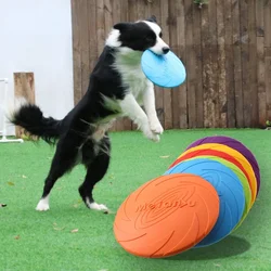 15/18/22cm juguete de moda para perros discos voladores perros de compañía juego de silicona entrenamiento juguetes interactivos para cachorros suministros para mascotas