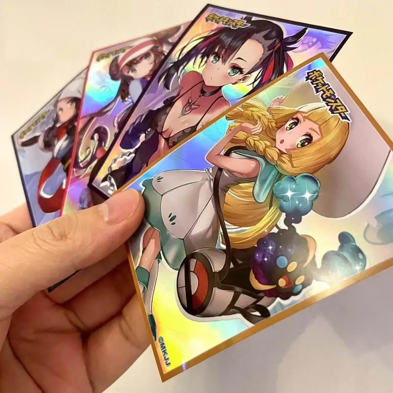 60pcs/set Lillie Marnie Iono Cynthia Gardevoir Flash Card Sleeve Anime Game Collection Card Protective Cover Gift Toy 67*92mm