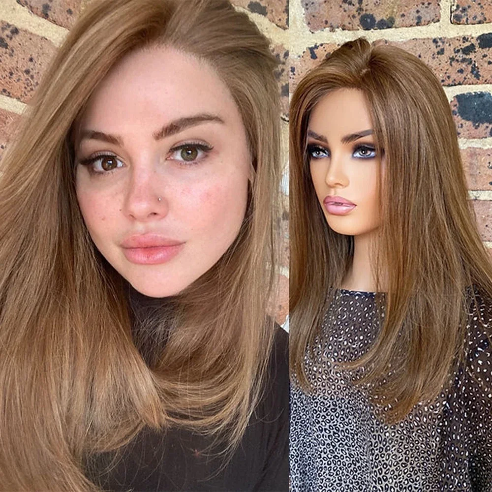 

Bob 28Inch Straight Highlight Blonde Glueless 5x5 Silk Base Jewish Human Hair Wig Baby Hair HD Lace European Hair Preplucked