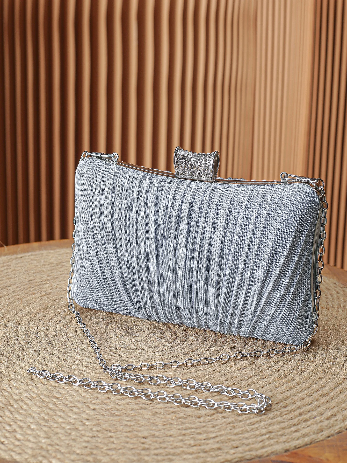 Sparkling Clutch Purses Bride and Bridesmaid Handbag Elegant Detachable  Chain Evening Bag for Women Club Party