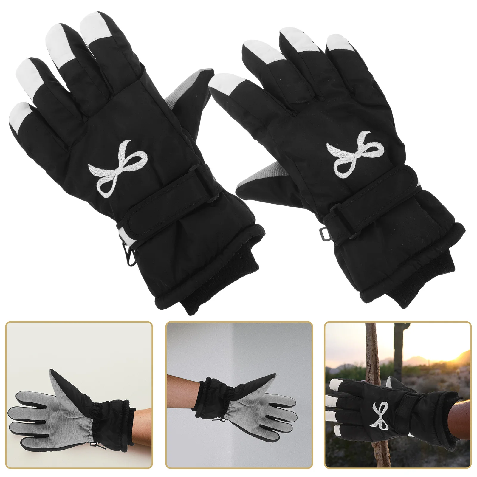 

1Pair Cold Weather Gloves for Men Women Windproof Waterproof Warm Ski Cycling Gloves for Winter Outdoor Sports Snowboard Riding