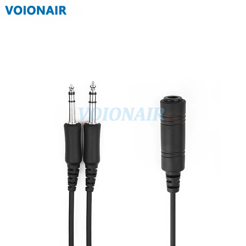 VOIONAIR 헬리콥터 헤드셋, GA 일반 항공 헤드셋, GA 듀얼 플러그-U174 어댑터 케이블