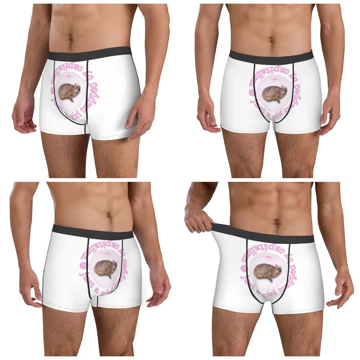 الملاكم السراويل السراويل روك هايراكس مجرد فتاة محاصرة من قبل الرأسمالية كوكيت سراويل الرجال تهوية الملابس الداخلية ل أوم رجل هدية