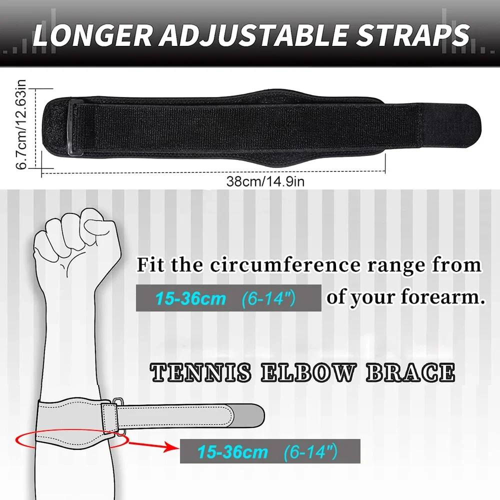 1Pcs Elbow Brace Support Strap for Men Women - Forearm Compression Sleeve,Tennis Elbow Brace for Elbow Pain Relief,Sports Injury