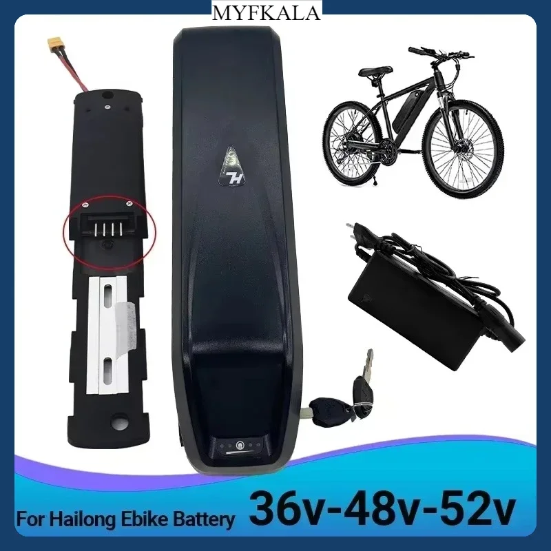

New 36V 48V 52V 40AH ForHailong Ebike Battery 40AH BMS for 350W 500W 750W 1000W Motor and Free Charger