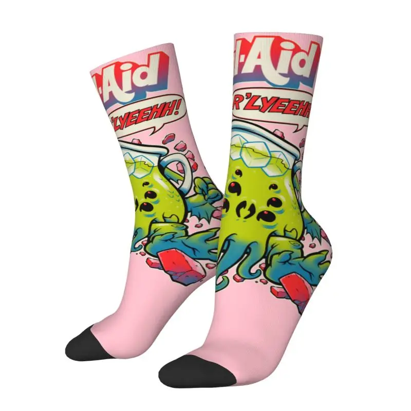 Custom Cute Men's Cute Cthulhu Dress Socks Unisex Breathbale Warm 3D Printed Lovely Cartoon Crew Socks