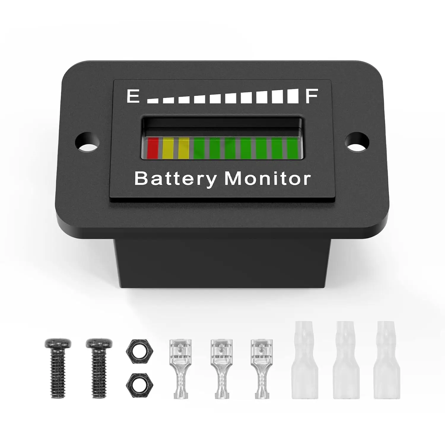 

12V 24V 36V 48V 60V 72V LED Battery Monitor Meter BM210 Battery Fuel Gauge Indicator Waterproof -Acid or Lithium Battery Meter