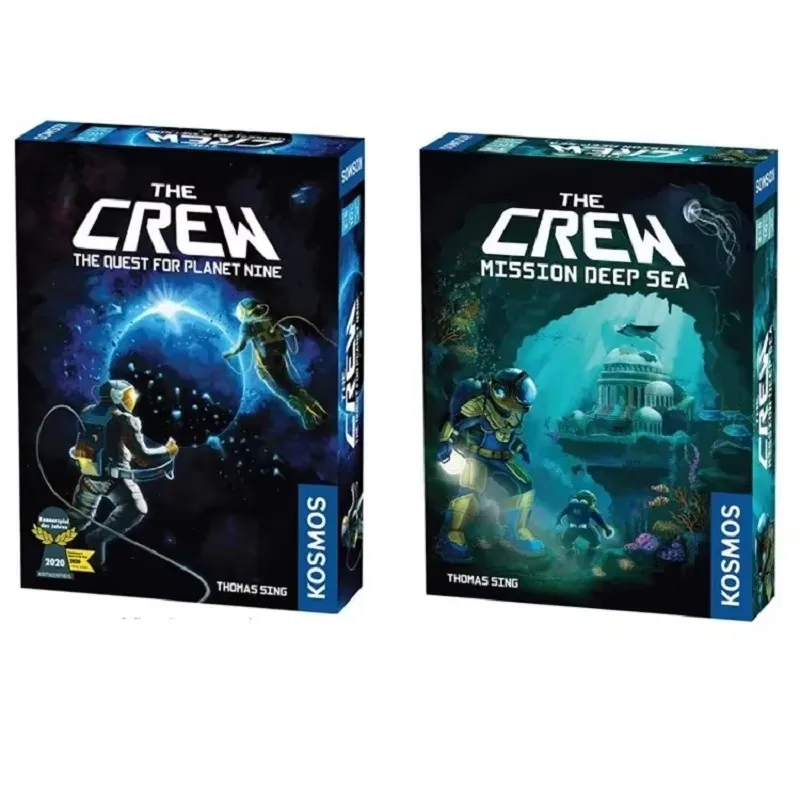 لعبة The Crew Quest for Planet Nine Card، الطبعة الإنجليزية الكاملة، موضوع رائد الفضاء، لعبة لوحية استراتيجية ممتعة للعائلة لجميع الأعمار