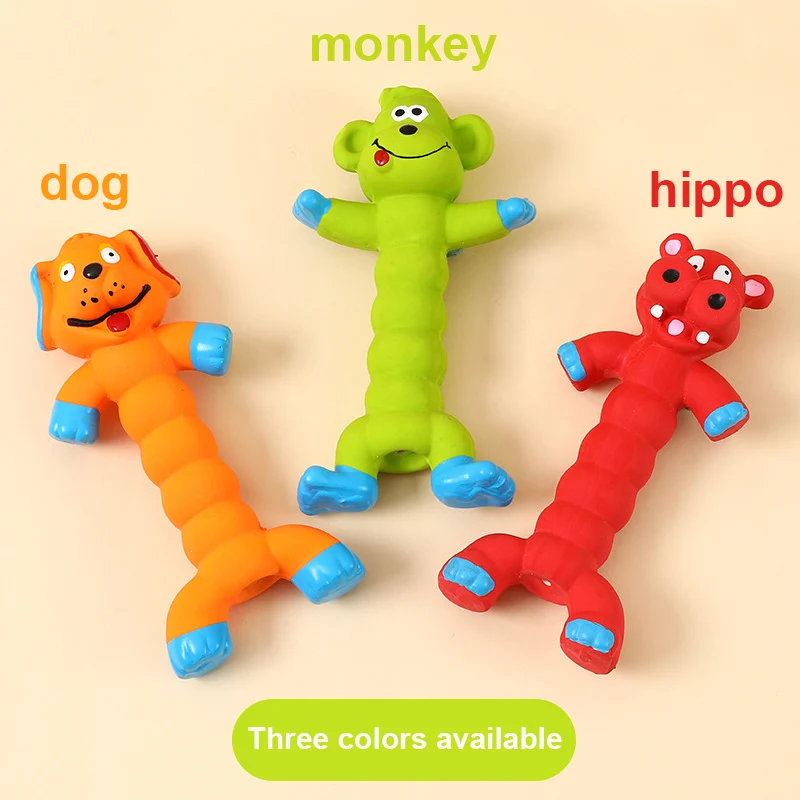 Monkey & Hippo Shaped Dog Chew Toy 5