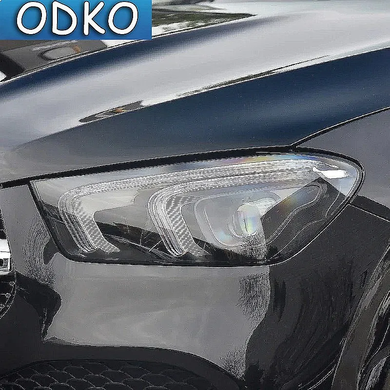 Car Headlight Protection Tint Film Smoke Black Transparent TPU Sticker For Mercedes Benz GLE Class W166 C292 W167 AMG 63 view 6