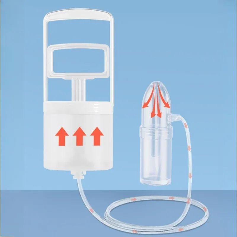 Baby Nasal Aspirator Powerful Hand Pump Nose Sucker Quiet Manual Nose Suctioners for Babies Baby Nasal Sucker Aspirator Snot image 2