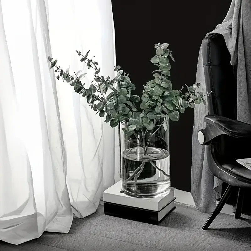 Modern Acrylic Vase—Highly Transparent Cylindrical Vase, Ideal for Wedding Reception Centerpieces—Multiple Sizes Available